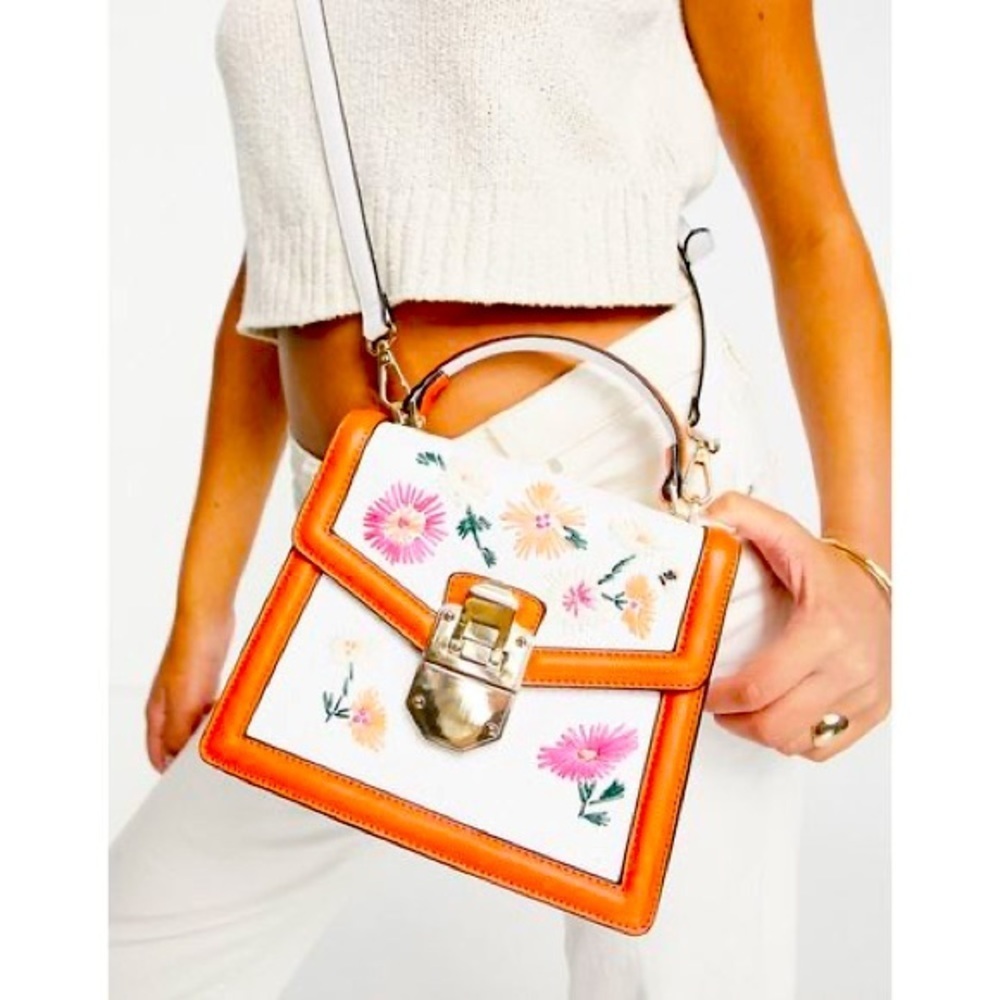 ALDO ADRYNIEL STATEMENT BAG IN FLORAL-WHITE NWOT - Picture 3 of 9